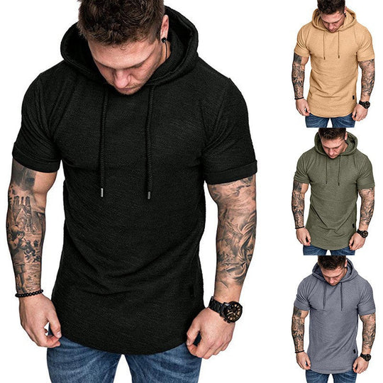 Herren Kapuzen-T-Shirt mit strukturiertem Design und lässigem Schnitt Shopnory