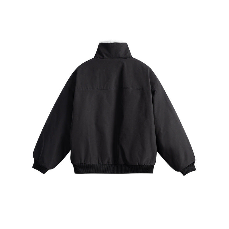 Damen Kurze Boxy-Steppjacke mit hohem Schalkragen, Teddykragen und elastischen Rippbündchen Shop Nory