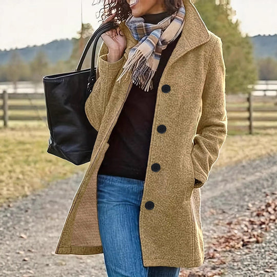 Damen wollähnlicher Teddy-Kurzmantel mit Stehkragen und seitlichen Eingrifftaschen Shop Nory