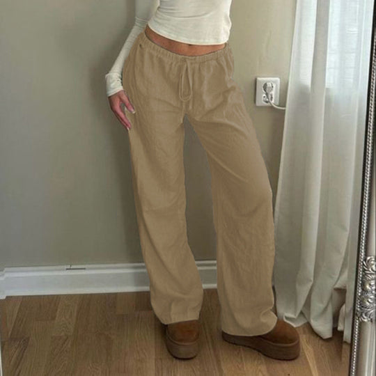 Damen nan weite Jogginghose mit hohem Bund Tunnelzug und Palazzo-Silhouette Shop Nory