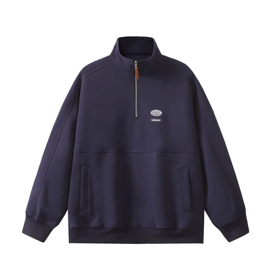 Herren Halbzip-Sweatshirt mit Stehkragen, Kängurutasche und Relaxed-Schnitt Shop Nory