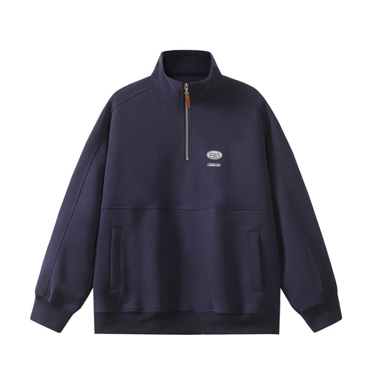 Herren Halbzip-Sweatshirt mit Stehkragen, Kängurutasche und Relaxed-Schnitt Shop Nory