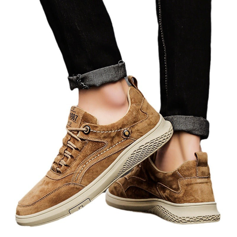 Herren Sneakers mit weichem Wildleder und atmungsaktiven Einsätzen Shopnory