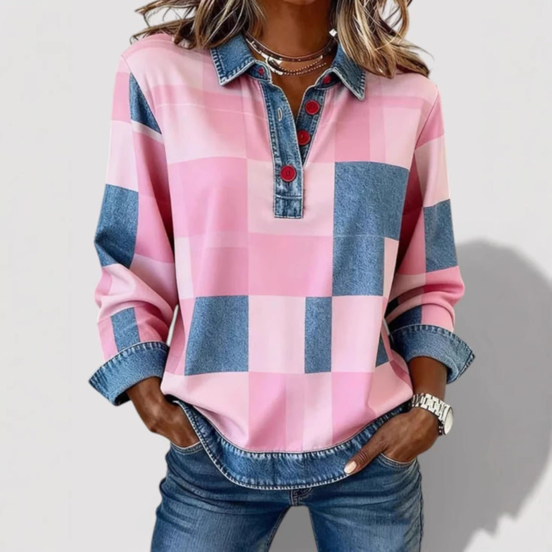 Damen Modische Pullover-Hemd
