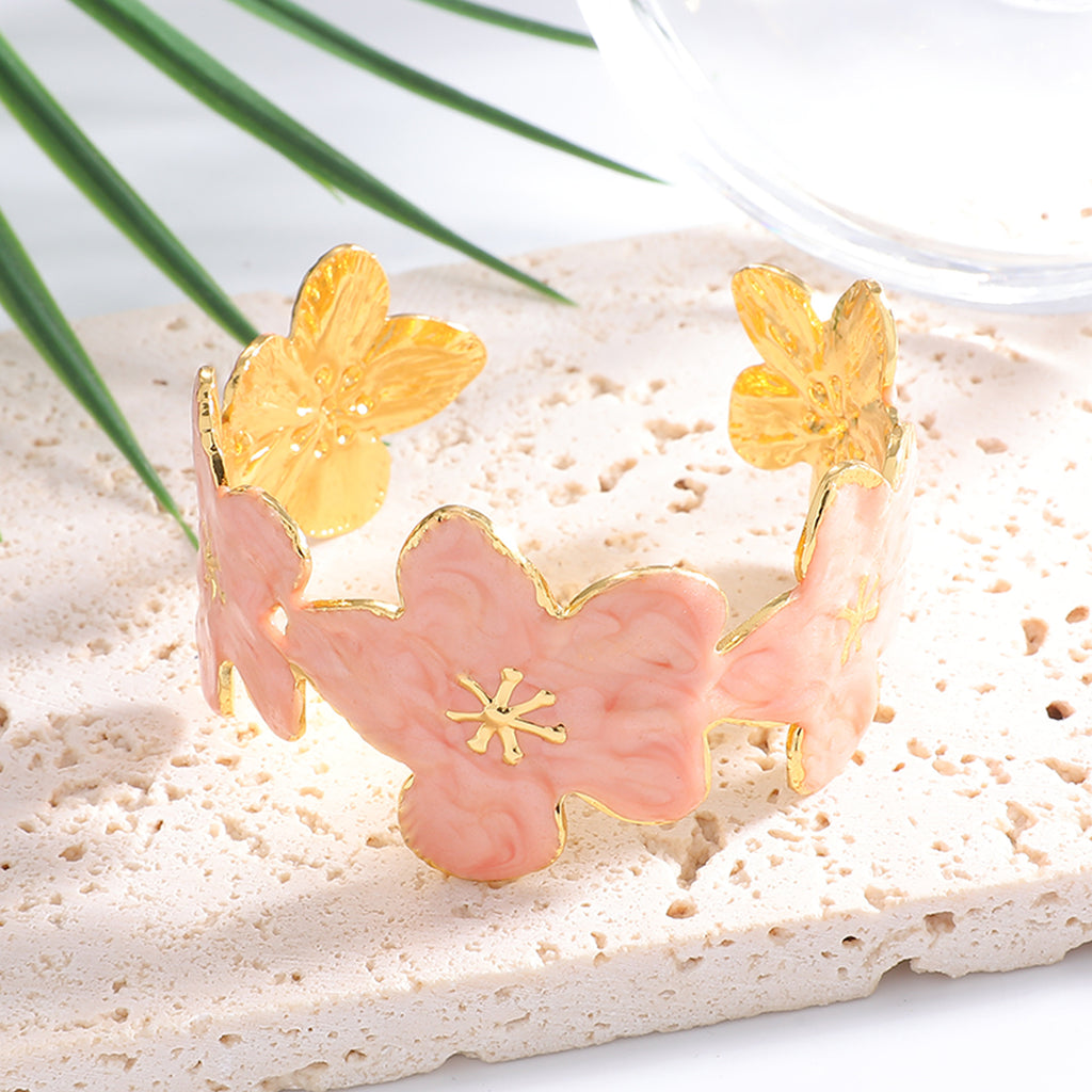 Damen Armreif mit floralen Motiven Shop Nory