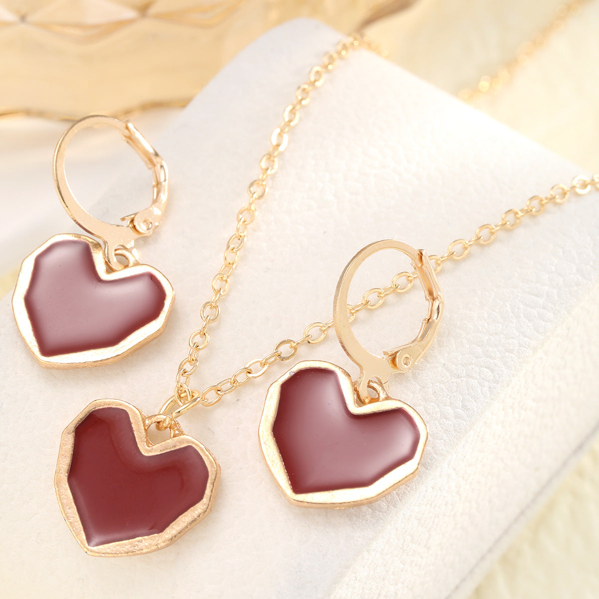 Damen Schmuckset mit Herzanhängern Shop Nory