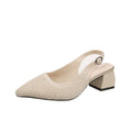Damen Slingback-Pumps mit strukturiertem Obermaterial und elegantem Blockabsatz
