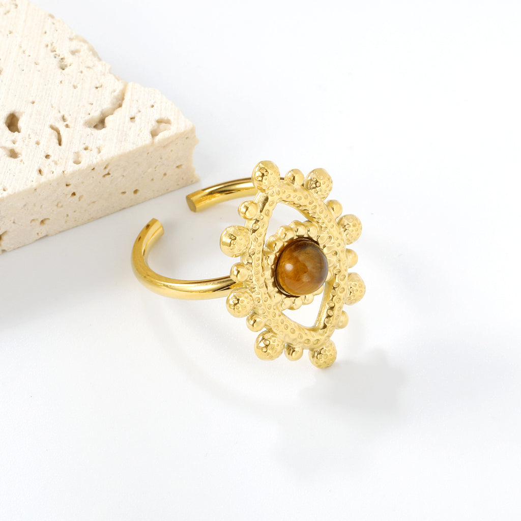 Damen verstellbarer Ring mit kunstvollem Augen-Motiv Shop Nory