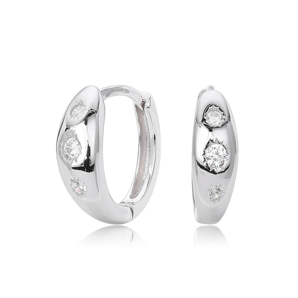 Damen Ohrhänger mit strahlenden Zirkonia aus hochwertigem 925 Sterling Silber Shop Nory