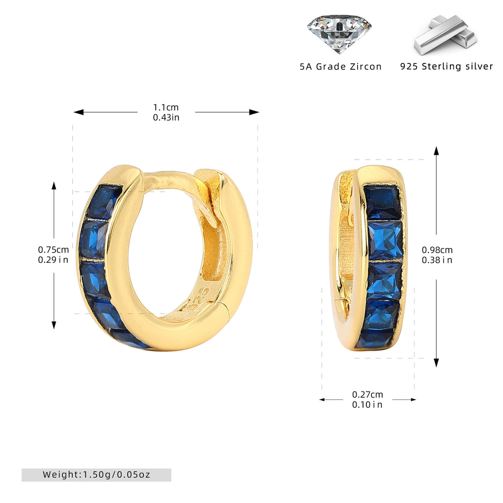 Damen Ohrcreolen mit funkelnden Zirkon-Akzenten aus hochwertigem 925 Sterling Silber Shop Nory
