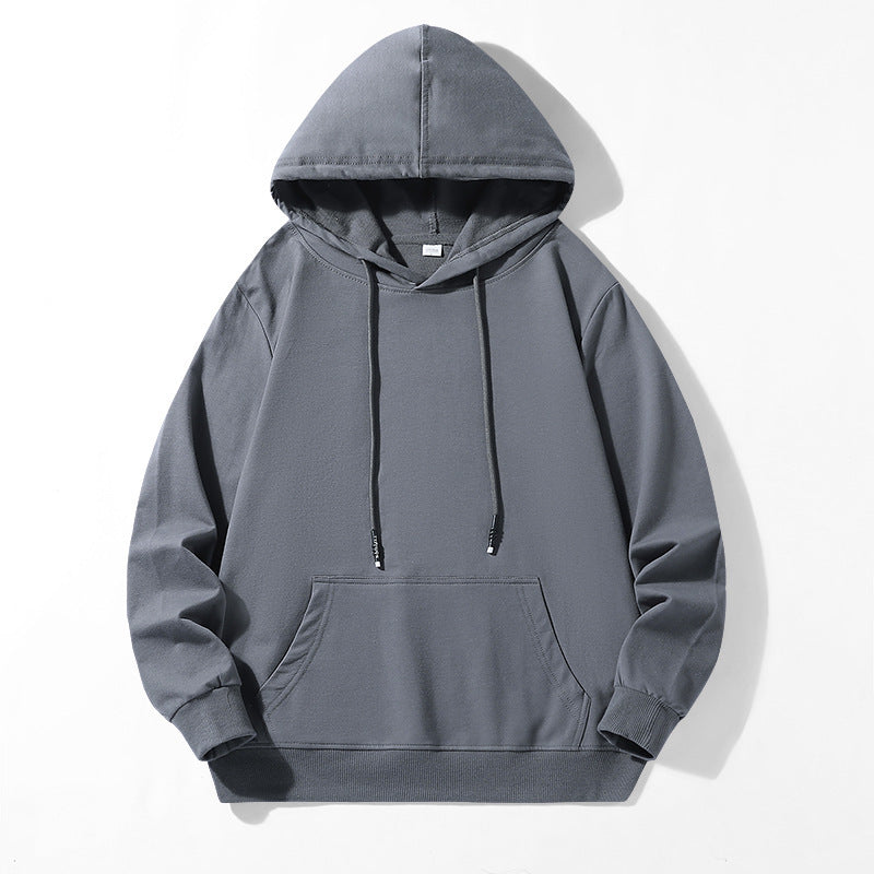 Unisex Locker geschnittener Kapuzenpullover aus Baumwollmix mit Kängurutasche und Kordelzug Shop Nory