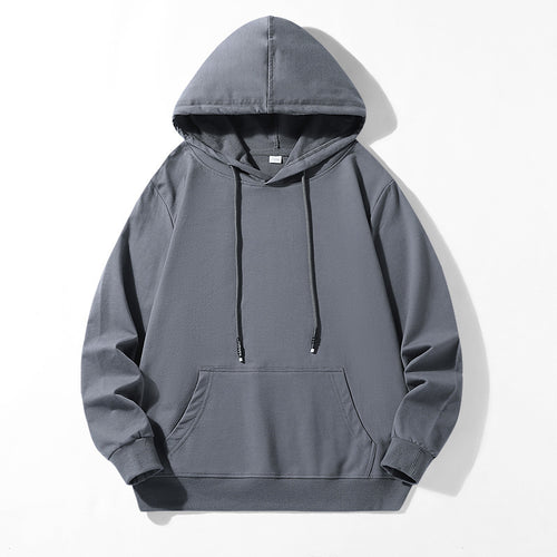 Unisex Locker geschnittener Kapuzenpullover aus Baumwollmix mit Kängurutasche und Kordelzug Shop Nory