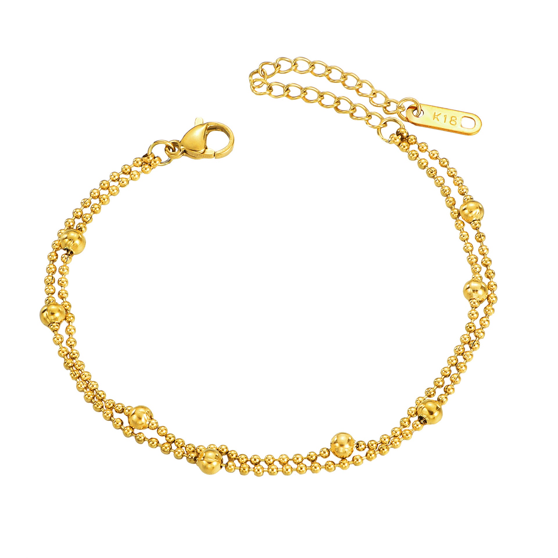 Frauen Dainty Gold Perlen Geschichtete Halskette Shop Nory