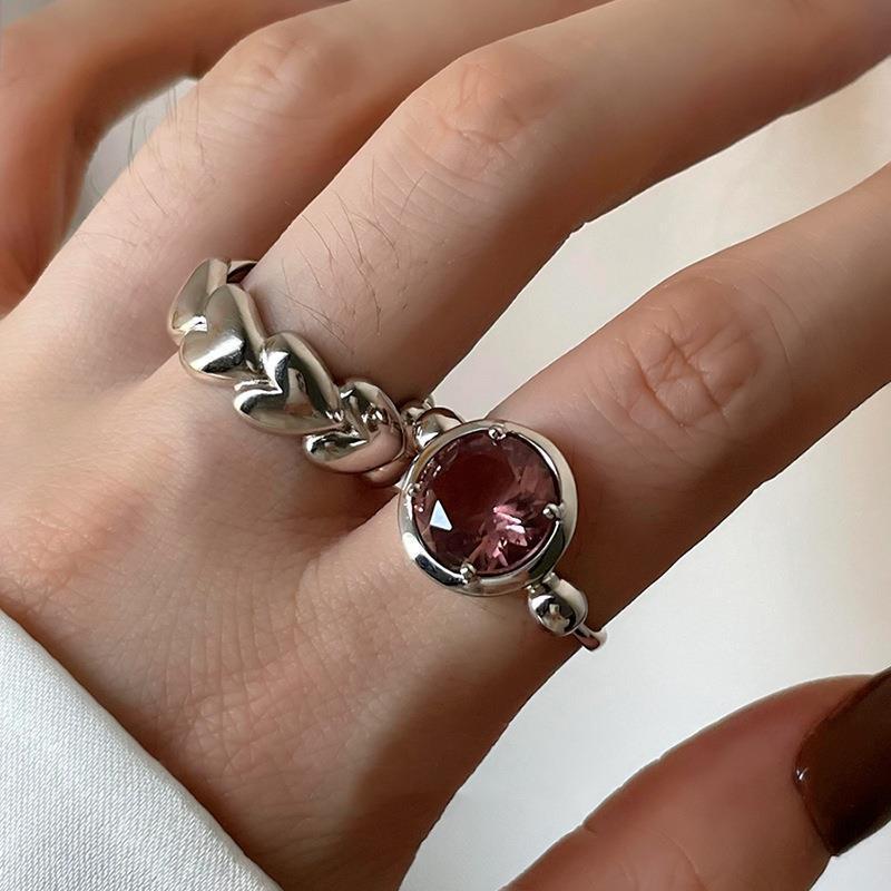 Damenring mit hochwertigem, facettiertem Edelstein-Shop Nory