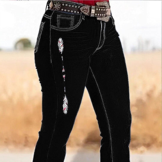 Damen hochtaillierte Bootcut-Jeans im Western-Stil mit sculptendem Sitz Shop Nory