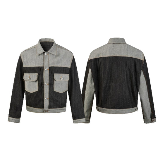 Herren Boxy-Jeansblouson mit kontrastierenden Einsätzen und Utility-Taschen Shop Nory