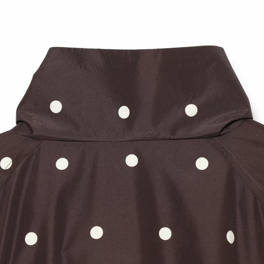 Damen Gepunktete leichte Übergangsjacke mit Funnelkragen und elastischem Saum Shop Nory