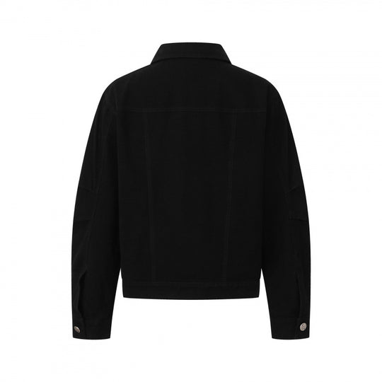 Unisex Boxy-Denimjacke im Worker‑Look mit Metallknopfleiste und Brusttaschen Shop Nory