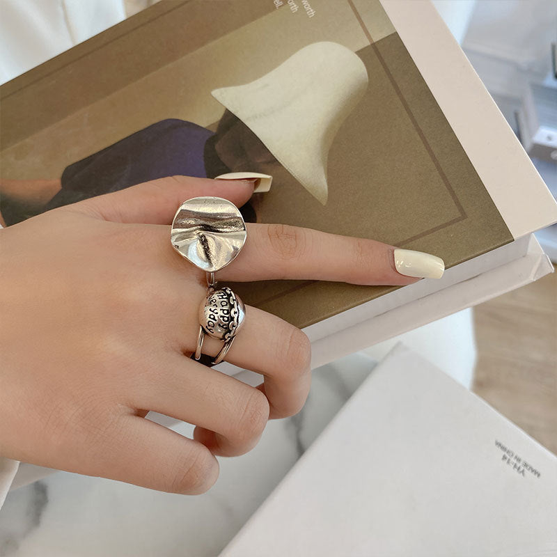 Damen Geometrischer Ring mit glänzender Oberfläche Shop Nory