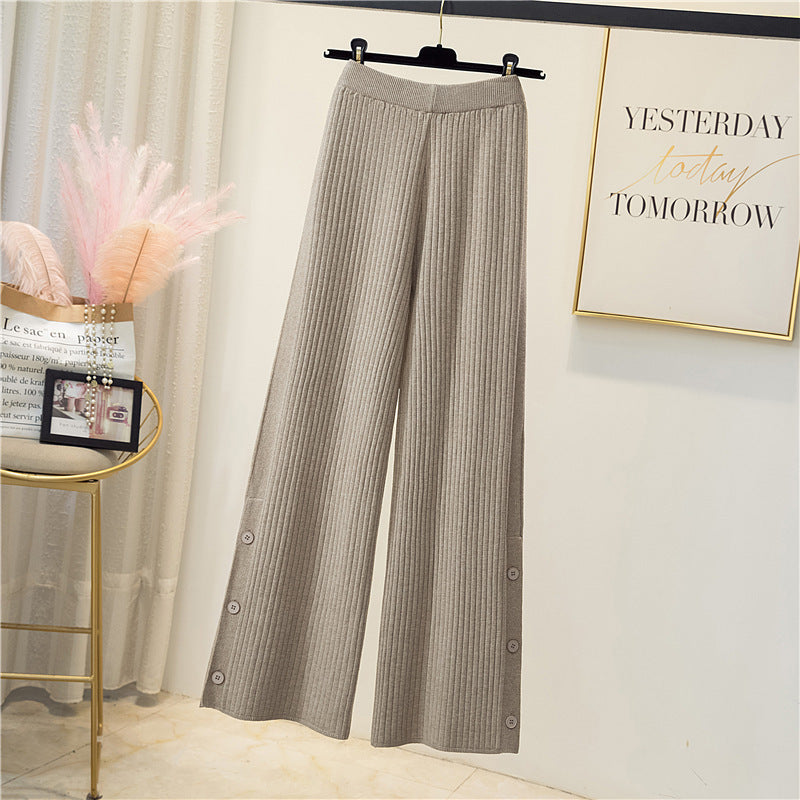 Damen Elegante und bequeme Rippstrickhose Shop Nory