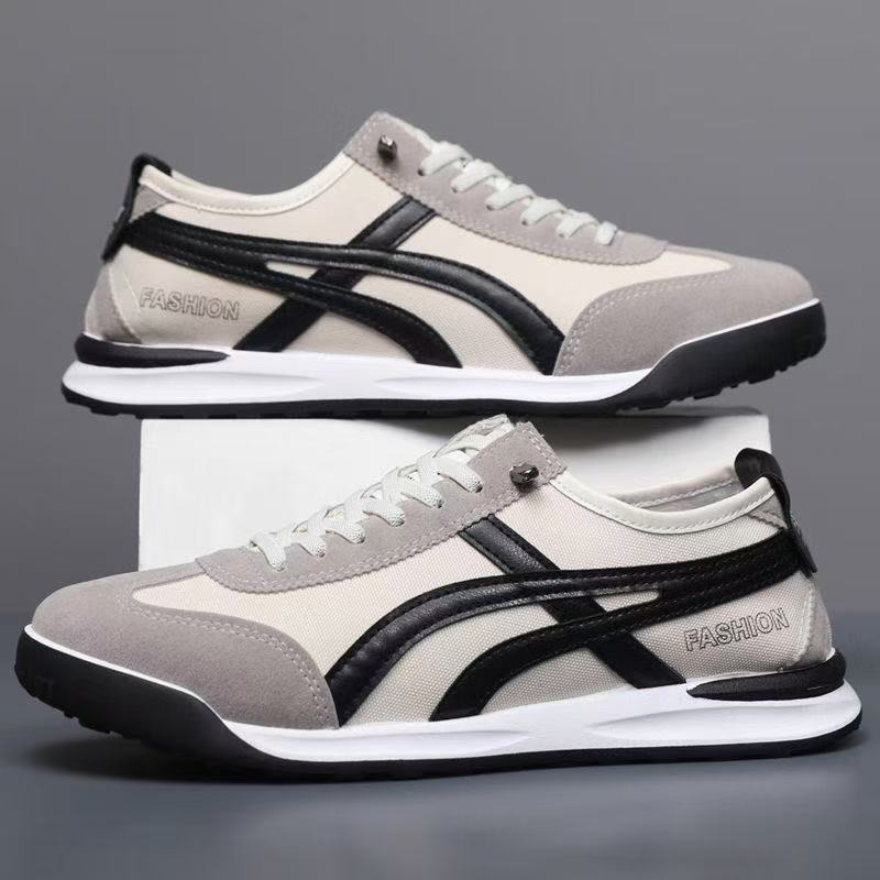 Herren Retro-leichte Low-Top Sneaker mit Canvas-Obermaterial und Wildleder-Overlays Shop Nory