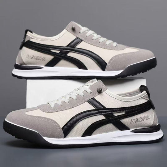 Herren Retro-leichte Low-Top Sneaker mit Canvas-Obermaterial und Wildleder-Overlays Shop Nory
