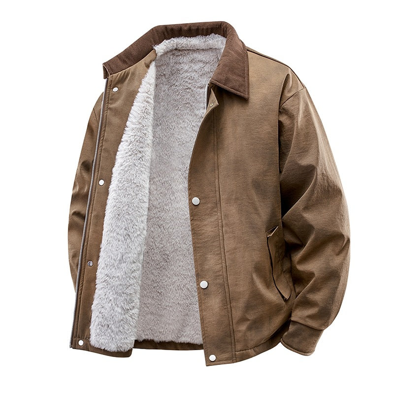 Herren Lässige Kunstlederjacke mit Teddyfutter Shop Nory 1787738670