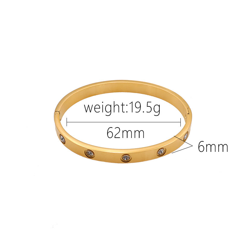 Damen eleganter Armreif mit Zirkonia-Steinen Shop Nory