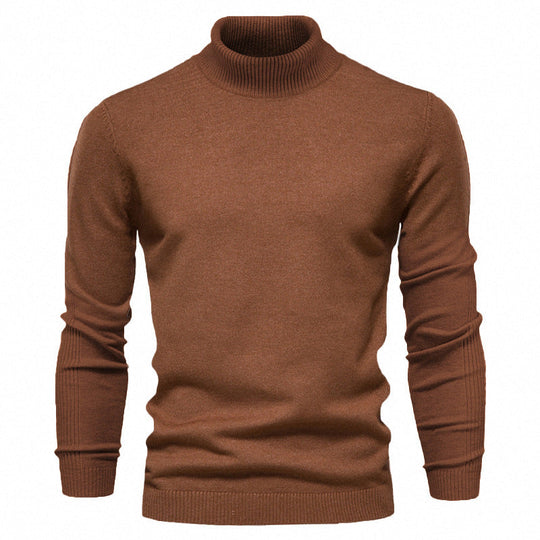 Herren modischer Rollkragenpullover aus feiner Merinowolle