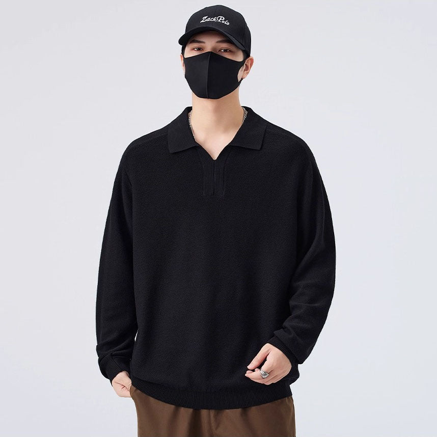 Herren Modisches Longsleeve Pullover mit V-Ausschnitt Shop Nory