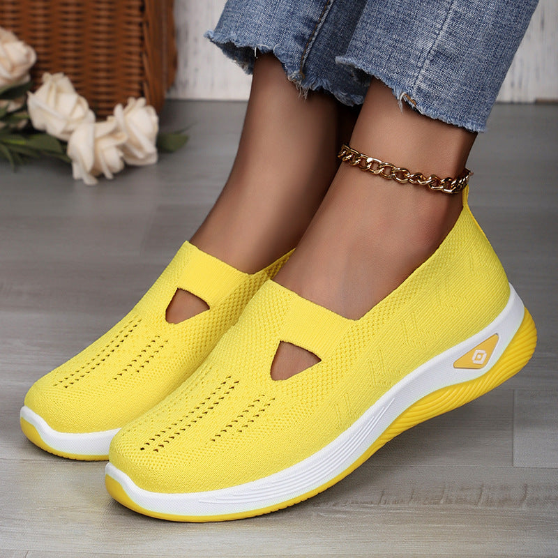 Damen Atmungsaktive Freizeit-Slipper mit elastischem Einschlupf und flexibler Sohle Shopnory