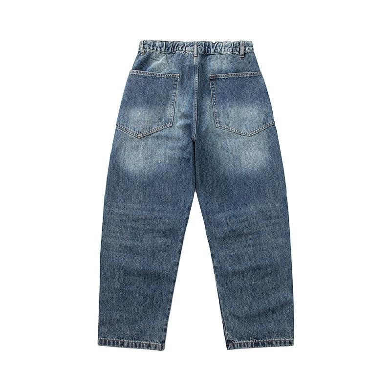 Damen Weite Cropped-Jeans mit hohem Bund, gesteppten Knie-Panels und Kordelzugbund Shop Nory
