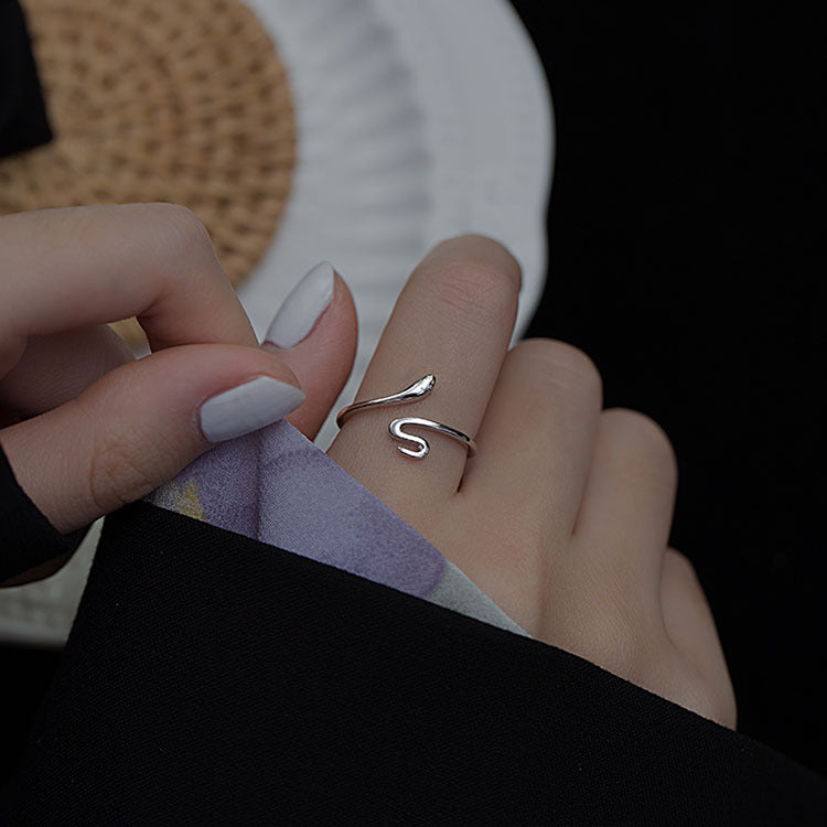 Damen Offener Ring mit geschwungenem Designelement Shop Nory
