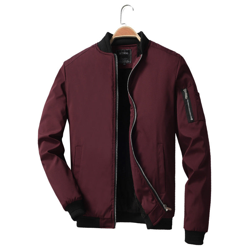 Herren Leichte Bomberjacke mit Ärmeltasche, Rippbündchen und verdecktem Innenfach Shop Nory