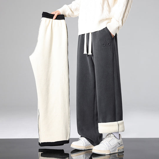 Herren Gemütliche und weite Fleece-Hose