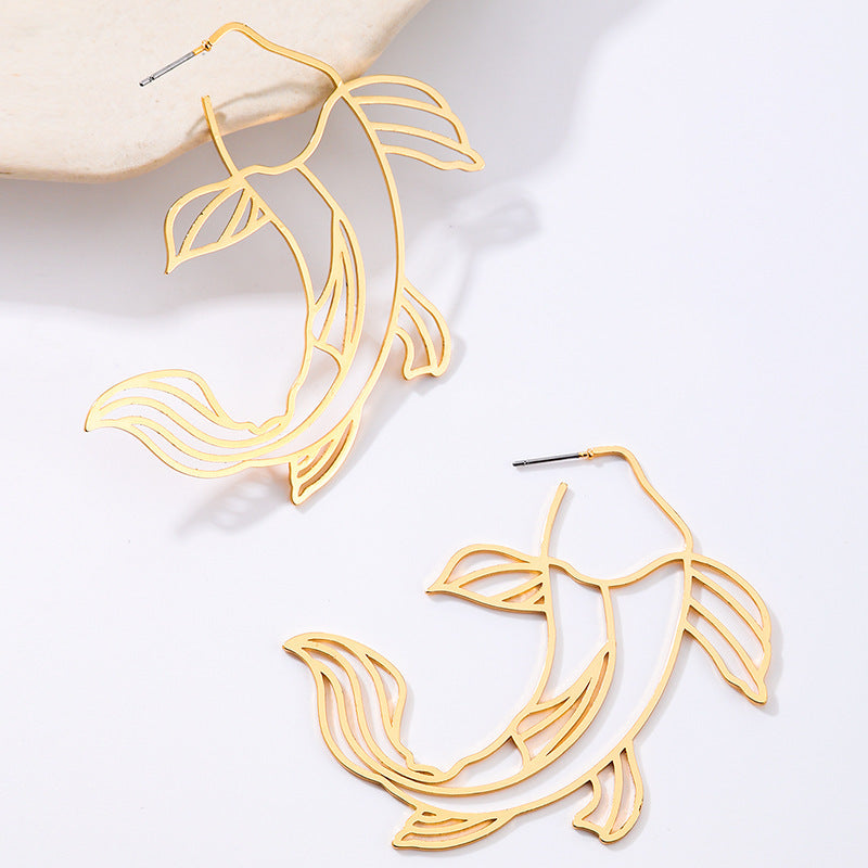 Damen Hängende Ohrringe im eleganten Koi-Fisch-Design Shop Nory