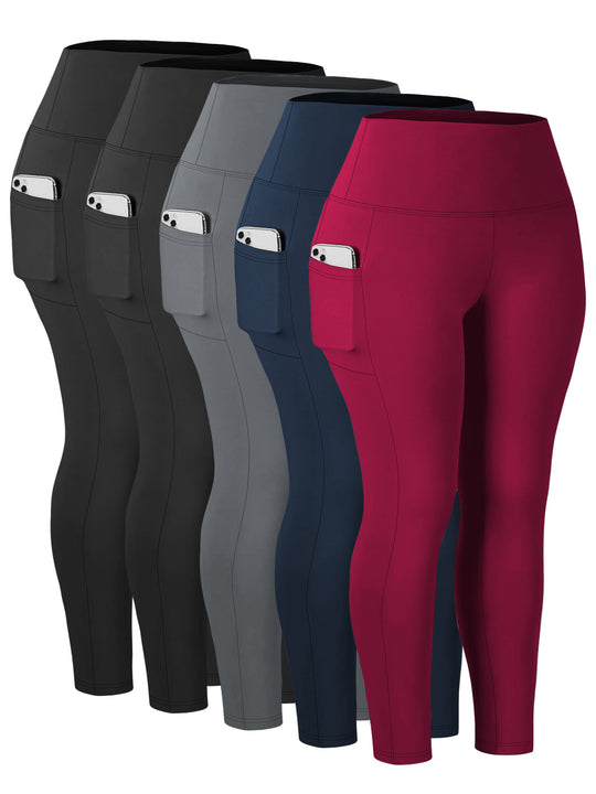 Damen Knöchelhohe Sportleggings mit hohem Bund und seitlicher Smartphone-Tasche Shopy Nory