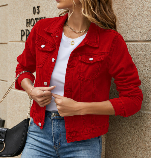 Damen Jeansjacke im modernen Schnitt mit praktischen Taschen