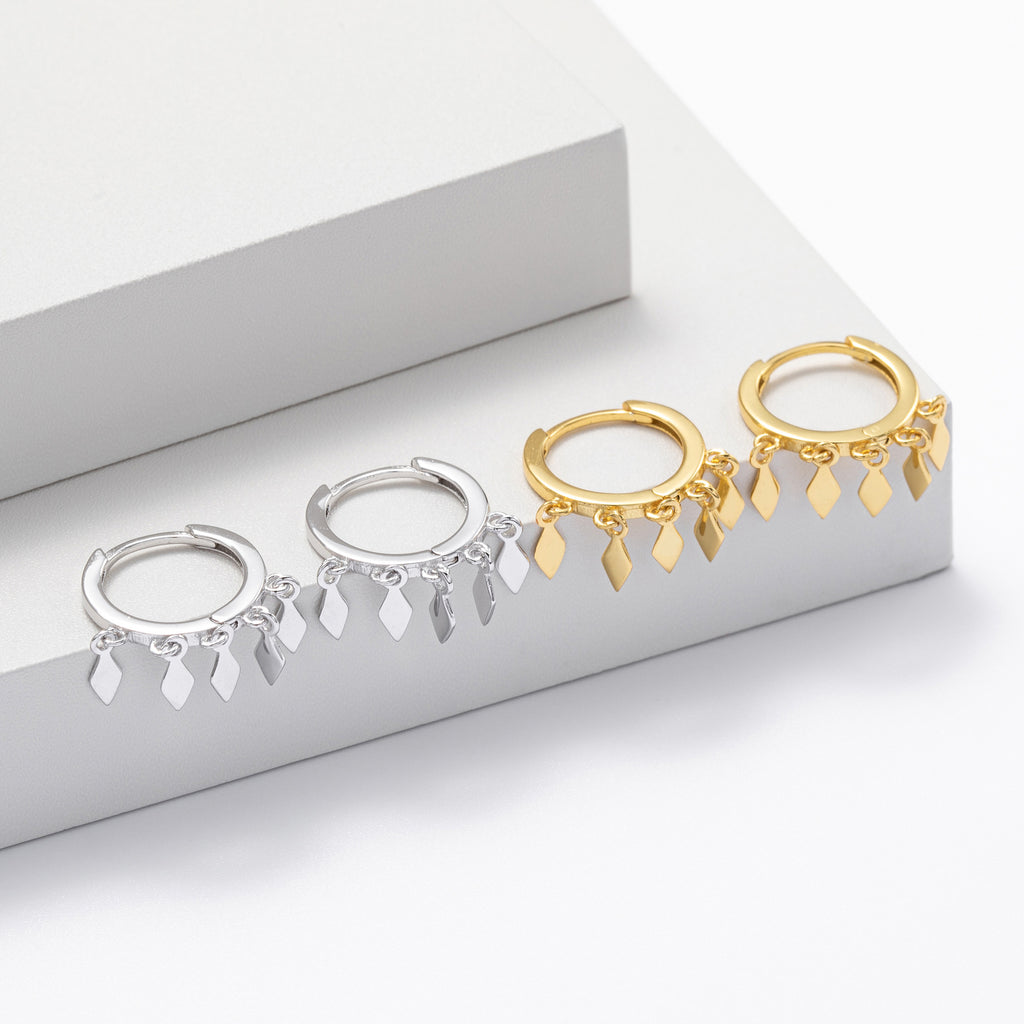 Damen Ohrhänger mit schickem Anhänger-Design aus hochwertigem 925 Sterling Silber Shop Nory