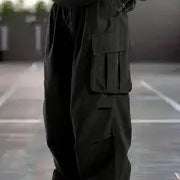 Herren Baggy-Cargohose im Oversize-Utility-Style mit elastischem Bund & Mehrfachtaschen Shop Nory