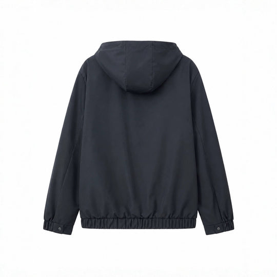 Herren Leichte Softshell‑Hoodiejacke mit wasserabweisender Außenlage, Lederapplikationen und Reißverschlusstaschen Shop Nory