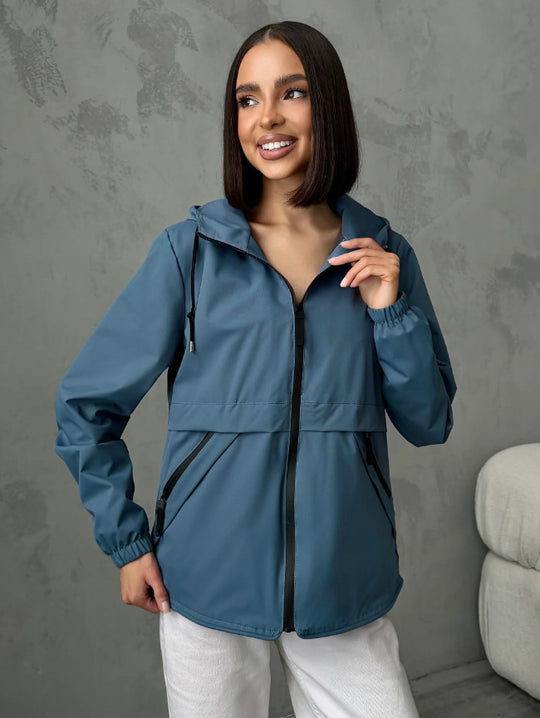 Damen leichte Windbreaker Jacke