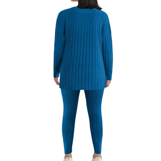 Damen Geripptes Feinstrick-Relax-Set mit Oversize-Pullover und schlanker Joggerhose Shop Nory