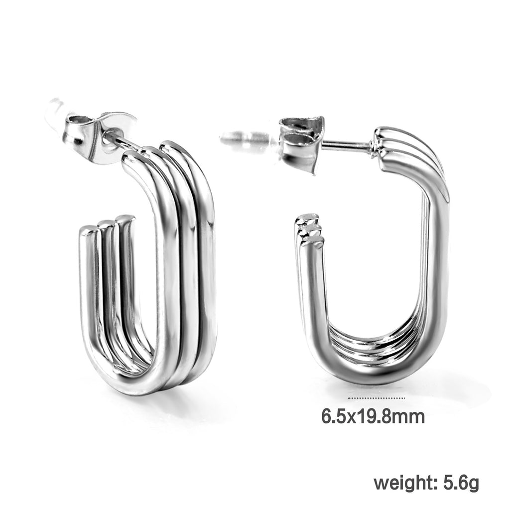 Damen elegante Creolen mit geschwungenem Design und hochwertiger Polierung Shop Nory