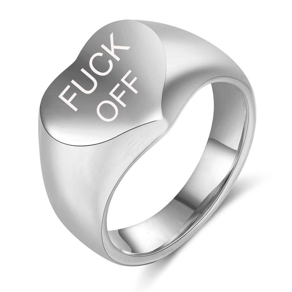 Damen Statement-Ring mit unverwechselbarem Gravur-Design Shop Nory