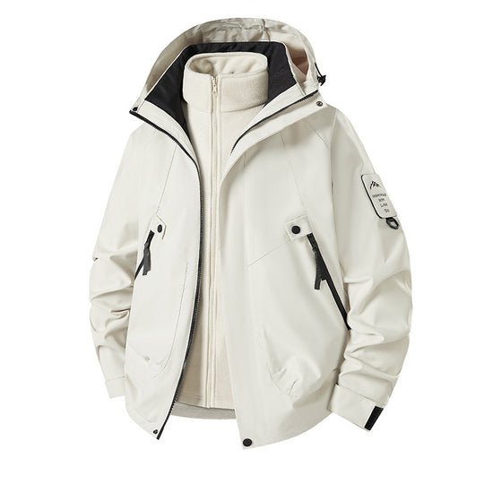 Herren 3‑in‑1 Softshell-Parka mit abnehmbarer Fleece-Innenjacke und technischer Kapuze Shop Nory