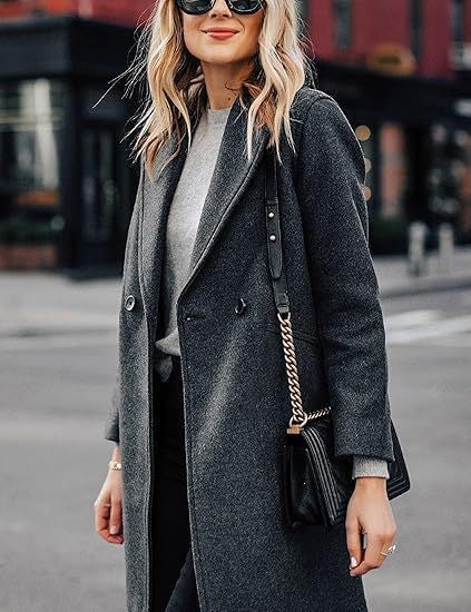 Damen Eleganter Wollmantel