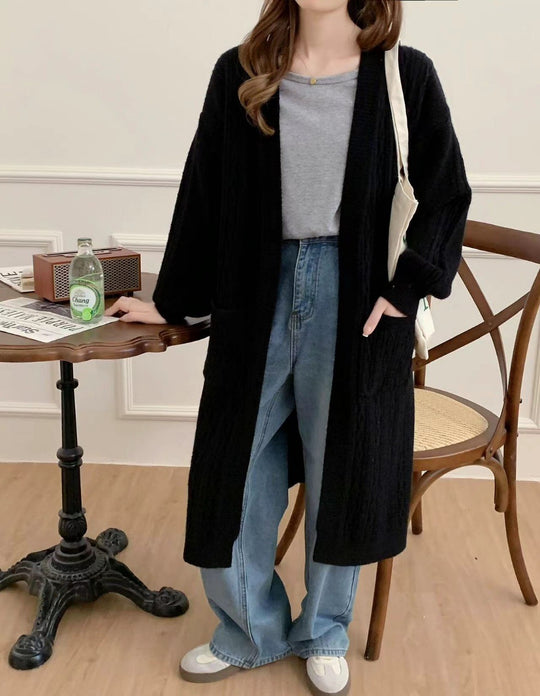 Damen Gemütliche Strickjacke mit Taschen Shop Nory