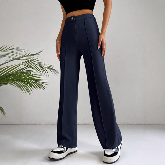 Damen Hochgeschnittene Palazzo-Hose mit Bügelfalte und weitem Bein Shop Nory