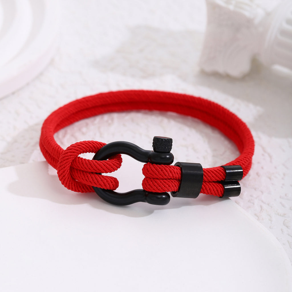 Herrenarmband aus geflochtenem Paracord mit stylischem Metallverschluss Shop Nory